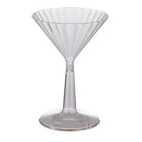 12pk Clear Plastic Martini Glass 175ml