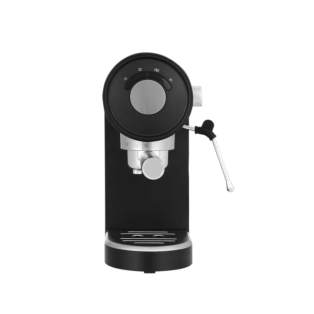 20 Bar Espresso Machine, Milk Frother, Black - Devanti