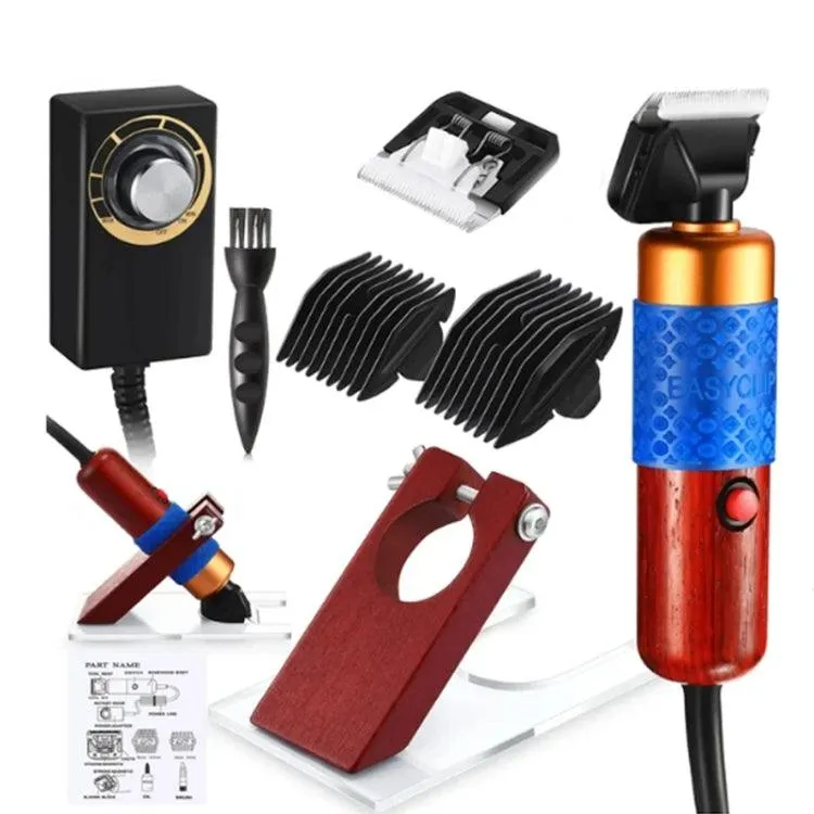 200W Adjustable Speed Carpet Trimmer and Pet Grooming Shaver with Ergonomic Handle and Limit Combs