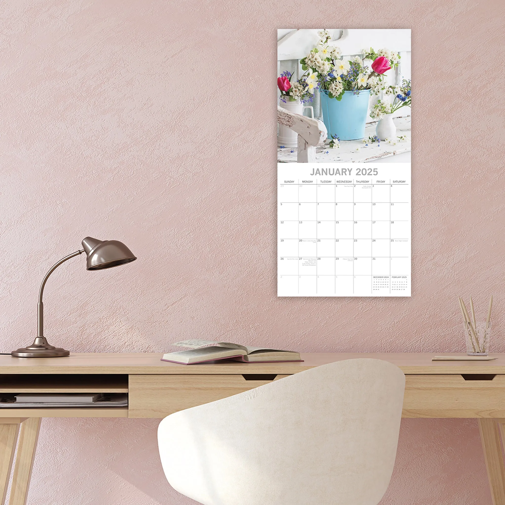 2025 Floral Collection Wall Calendar