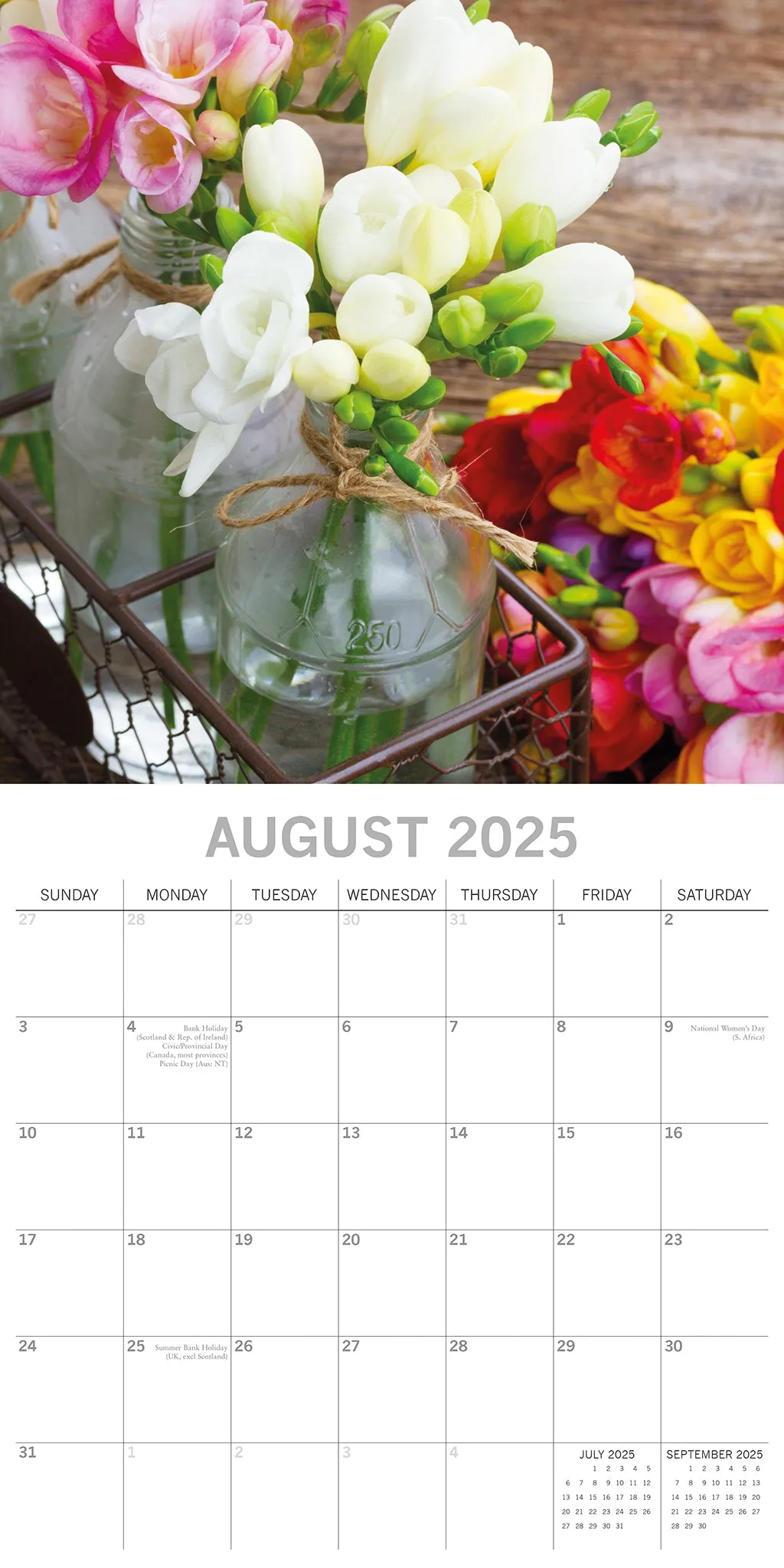 2025 Floral Collection Wall Calendar