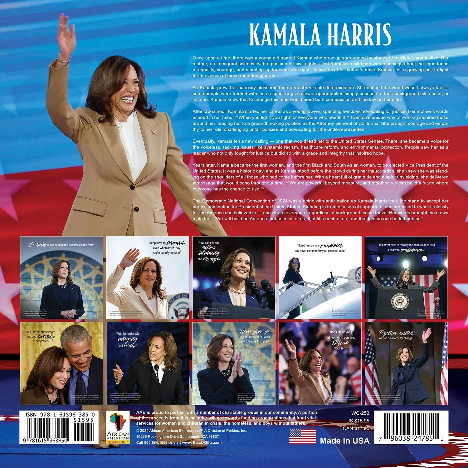 2025 Kamala Harris Wall Calendar