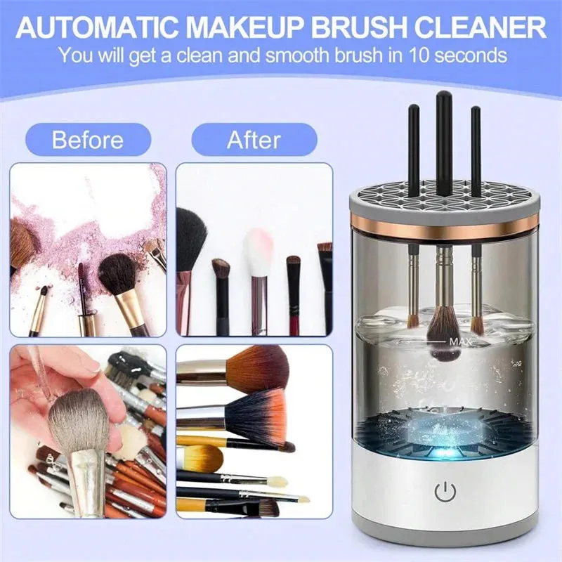 3 -in-1 Automatic Spinner Makeup Brush Holder Cleaner And Dryer Makeup Tools