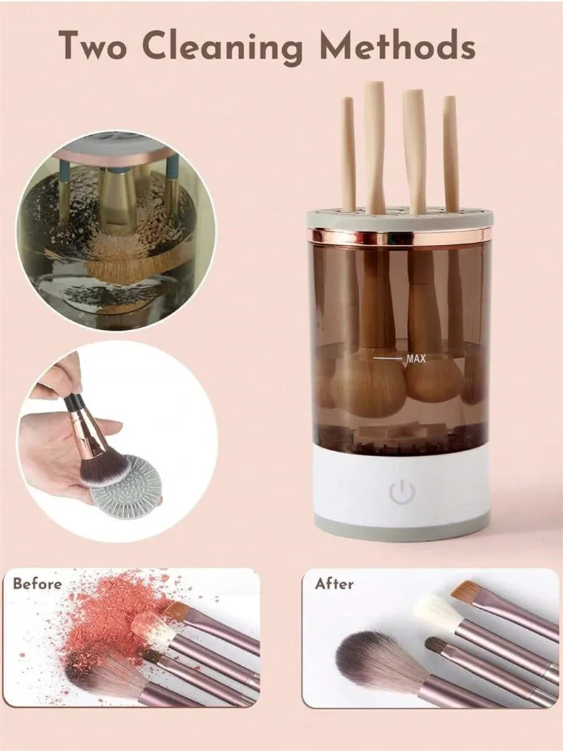 3 -in-1 Automatic Spinner Makeup Brush Holder Cleaner And Dryer Makeup Tools