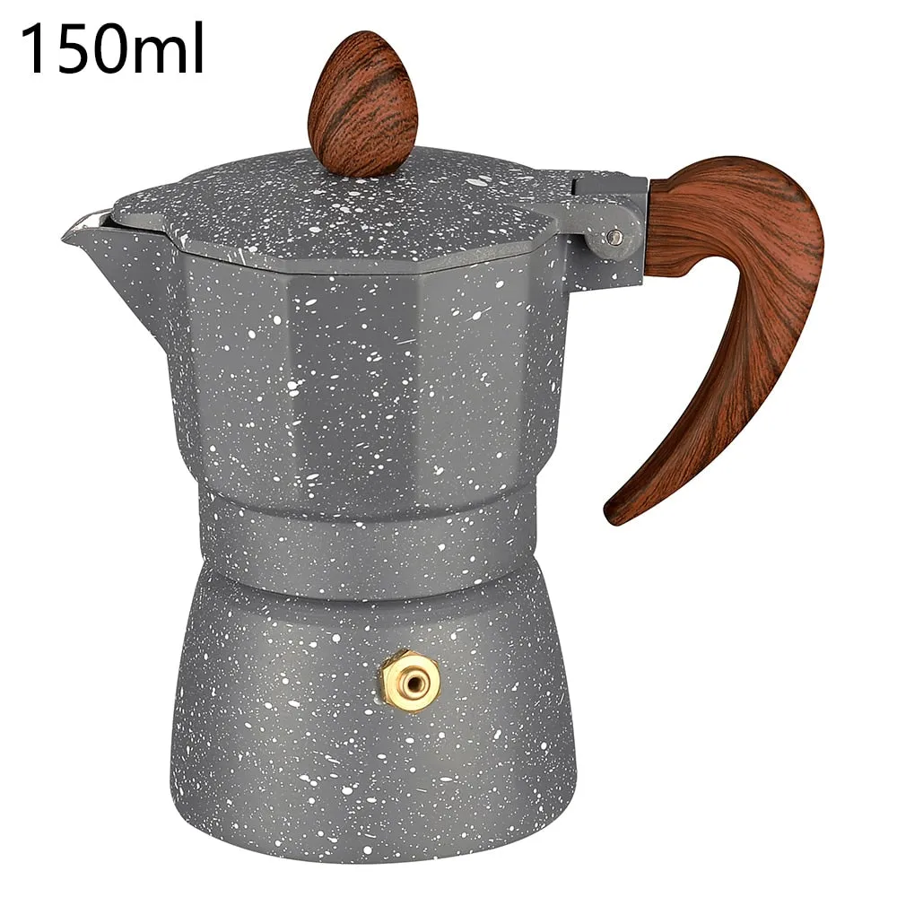 3cup/6cup  Mocha Latte Coffee Maker Italian Moka Espresso Cafeteira Percolator Pot Stovetop Coffee Maker Aluminum Moka Cafeteira