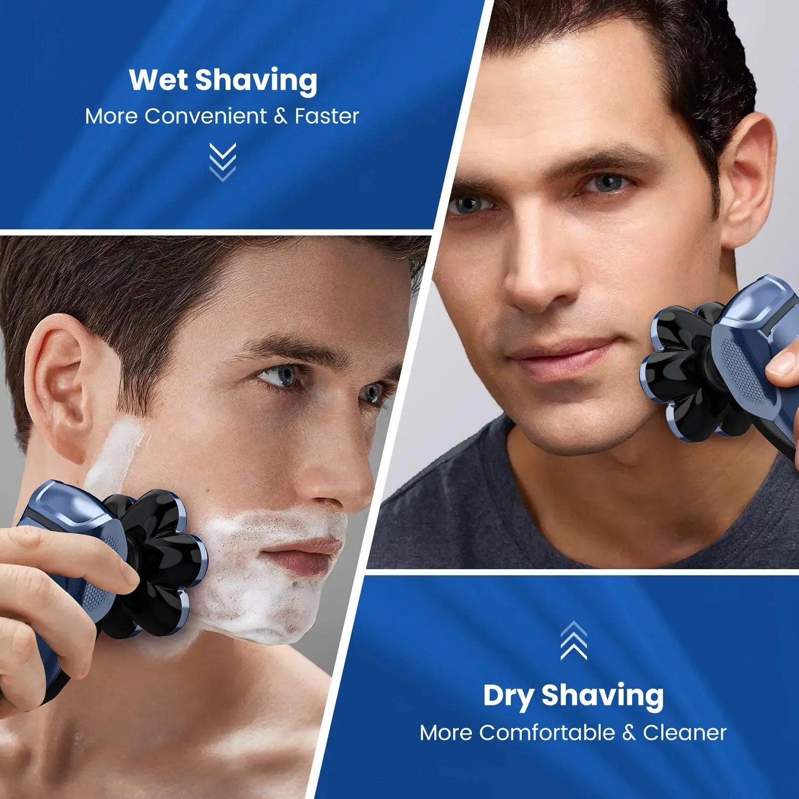 5 in 1 Electric Head Shaver for Bald Men 7D Floating Cutter Beard Trimmer Clipper Waterproof Shaving Men Grooming Kit