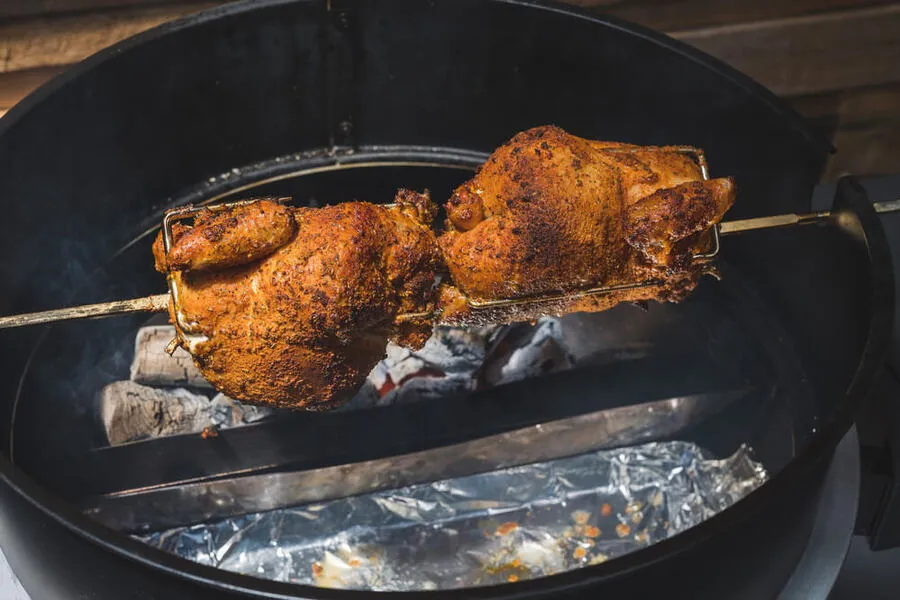 57cm Kettle Rotisserie Kit | Flaming Coals