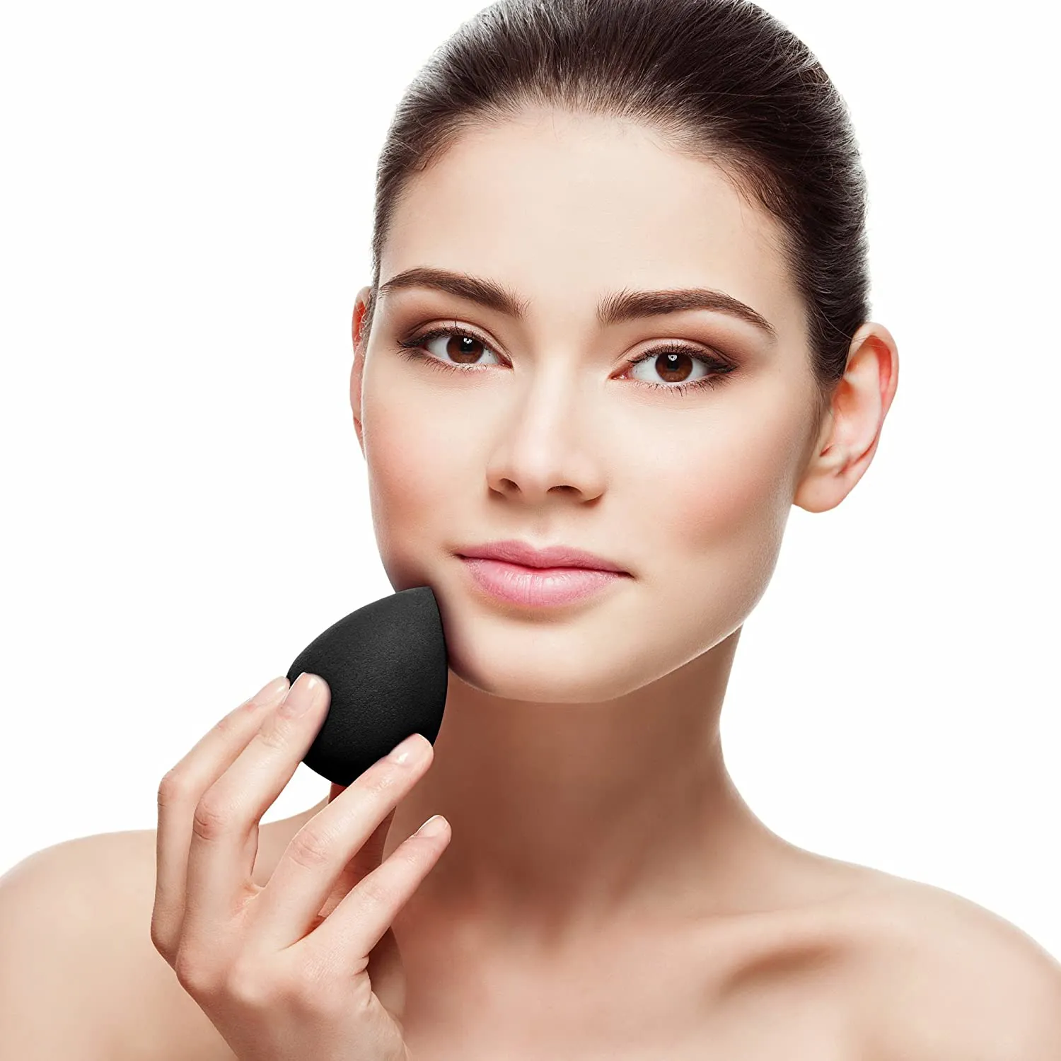 Aesthetica Cosmetics Beauty Sponge Blender - Latex Free and Vegan Makeup Sponge Blender - For Powder, Cream or Liquid Application - One Piece Make Up Sponge