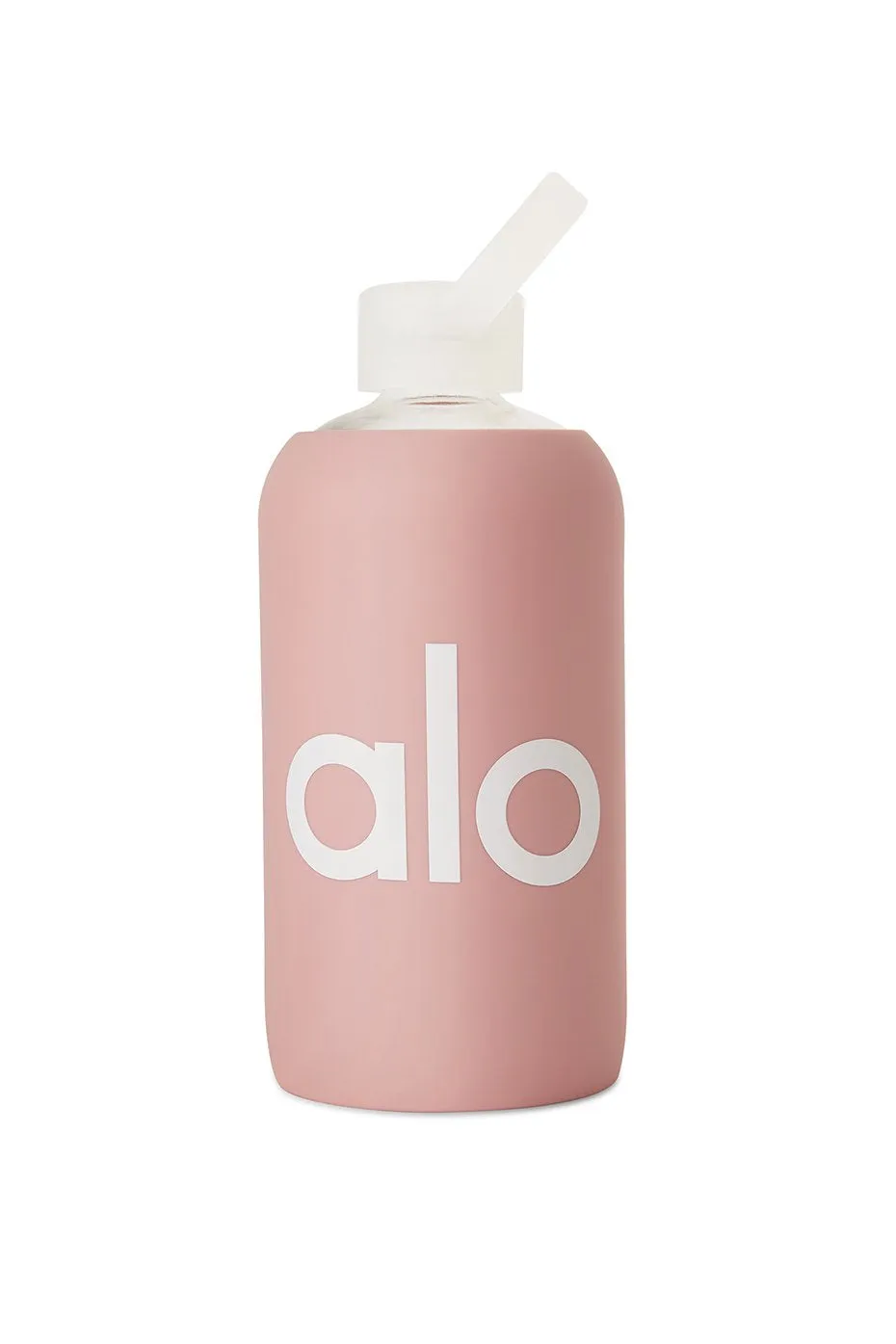 Alo Glass Water Bottle - 1L - Pale Mauve