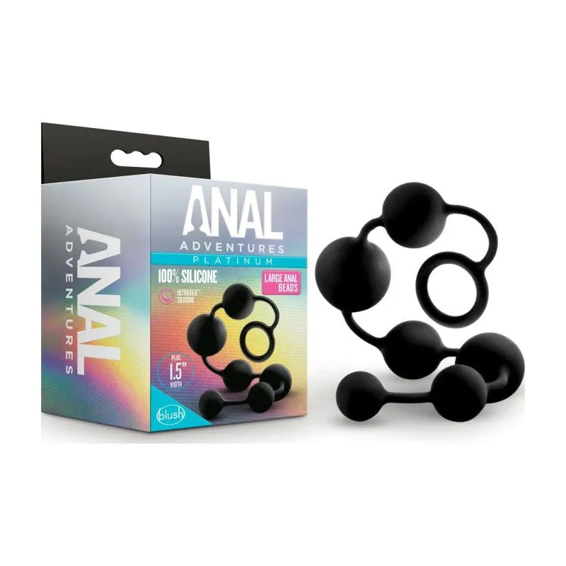 Anal Adventures Platinum Silicone Large Anal Beads