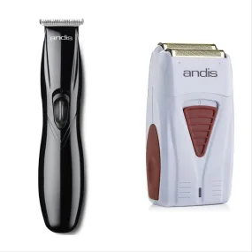 Andis 2pc Cordless Combo  – Cordless Slimline black, Cordless Foil Shaver