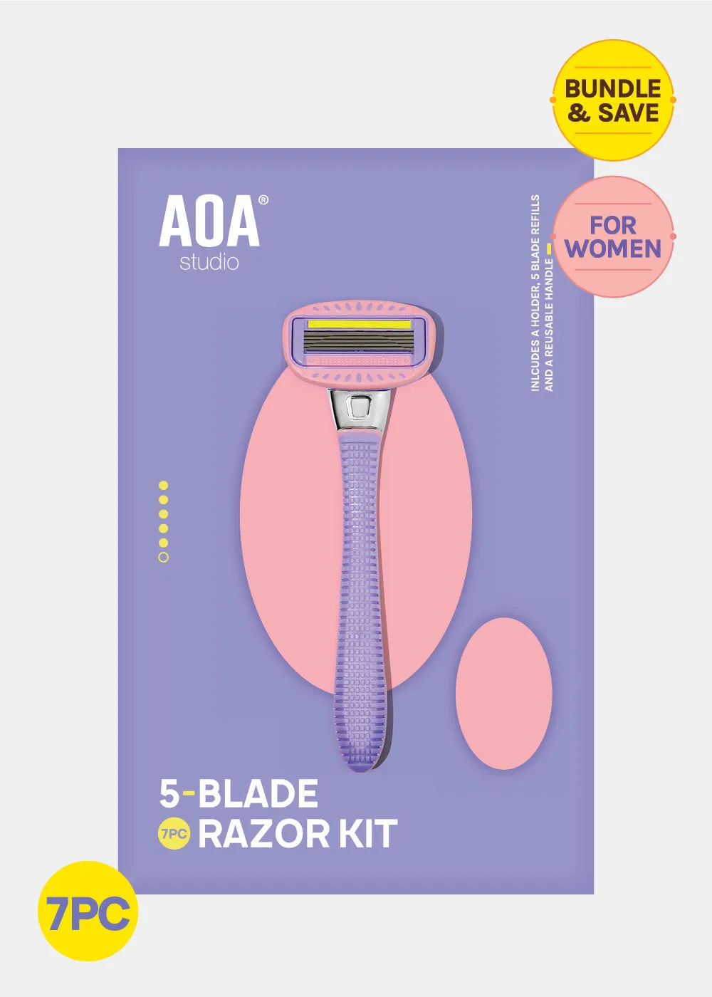 AOA Women's 5-Blade Razor Starter Kit