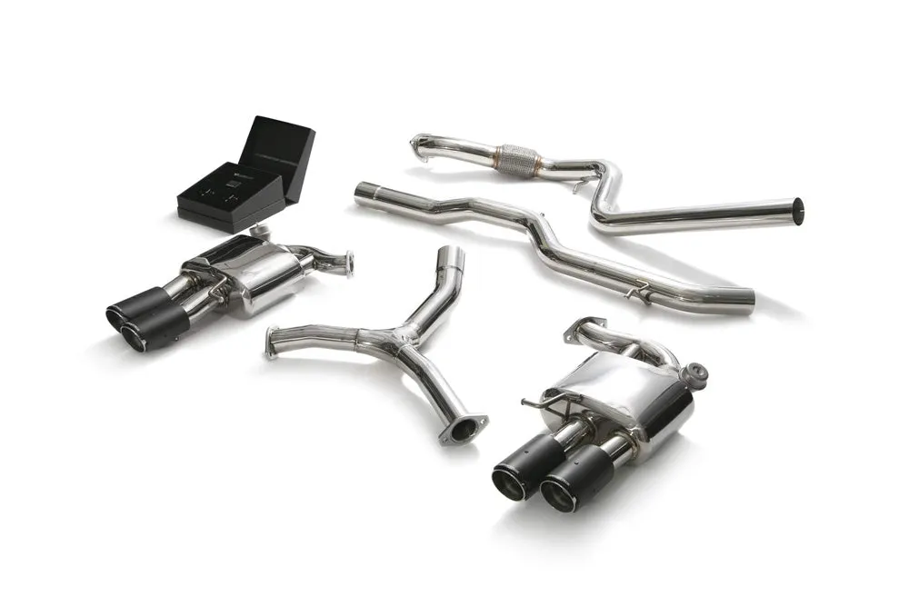 ARMYTRIX Stainless Steel Valvetronic Catback Exhaust System Quad Carbon Tips Audi A5 Coupe 4WD B9 2016-2021