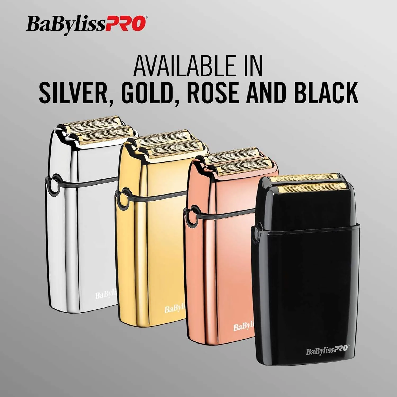 BaBylissPRO Cordless Metal Gold Double Foil Shaver