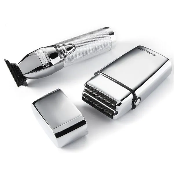 BABYLISSPRO LIMITEDFX SILVER TRIMMER & DOUBLE FOIL SHAVER COMBO