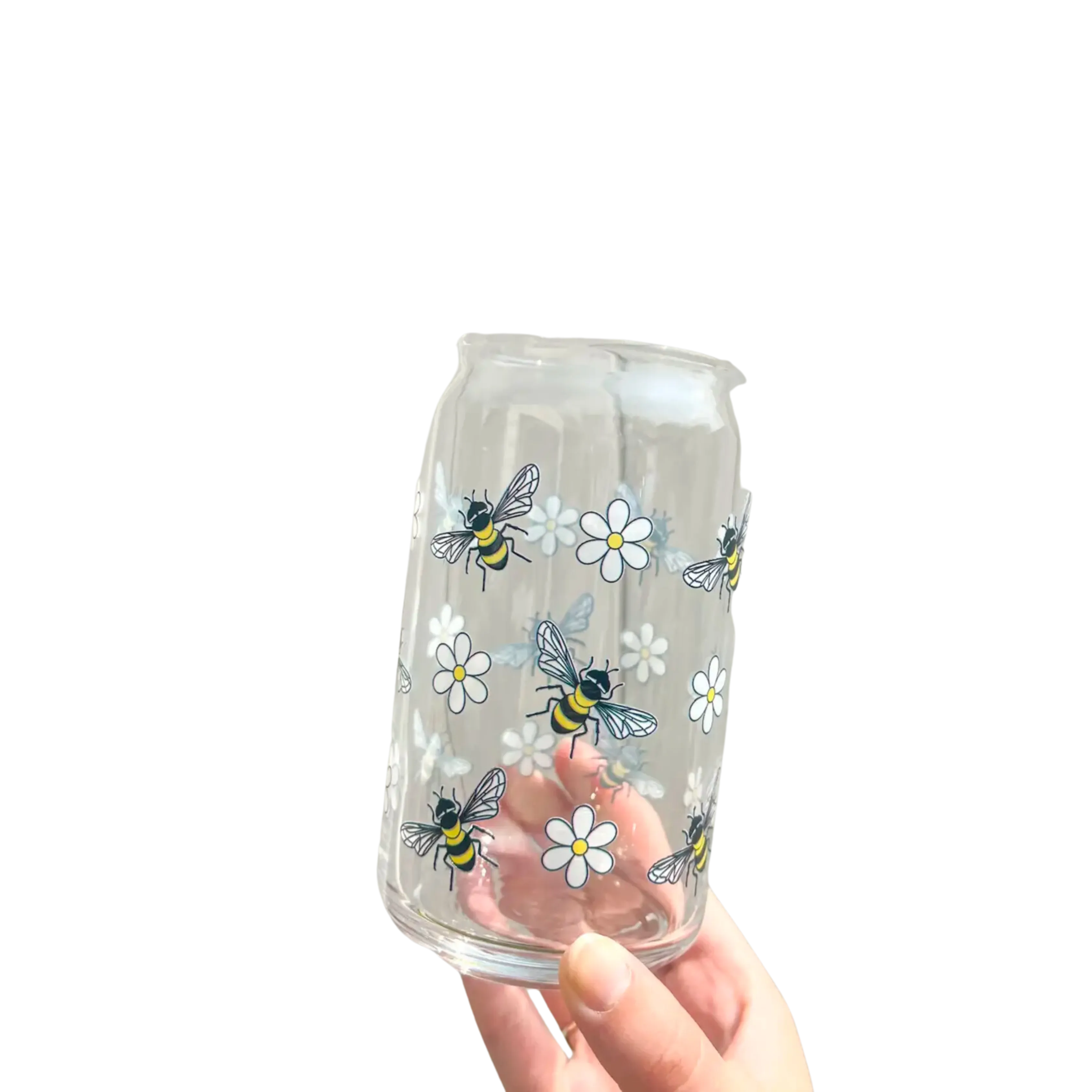 Bee 16 oz Can Glass Cup-Dishwasher Safe