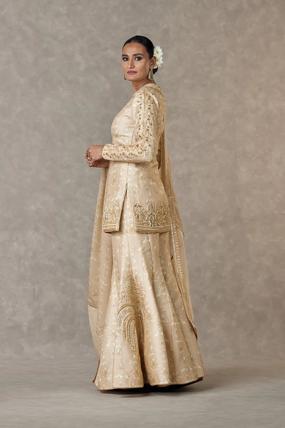 Beige Narangi Bagh Sharara Set