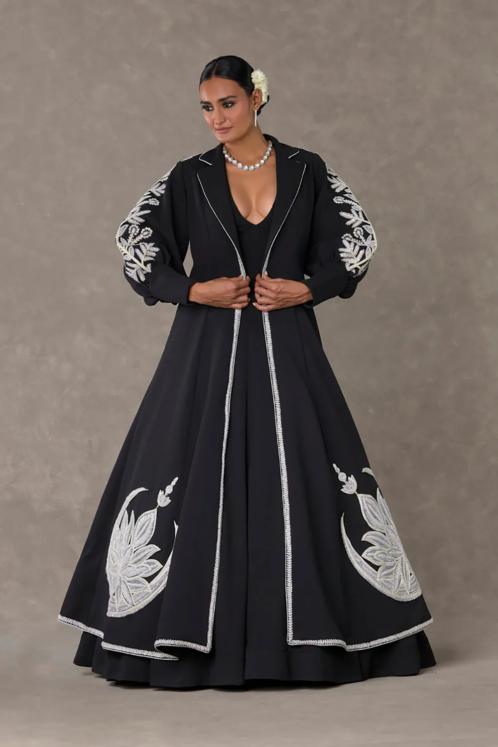 Black Chand Gown Set