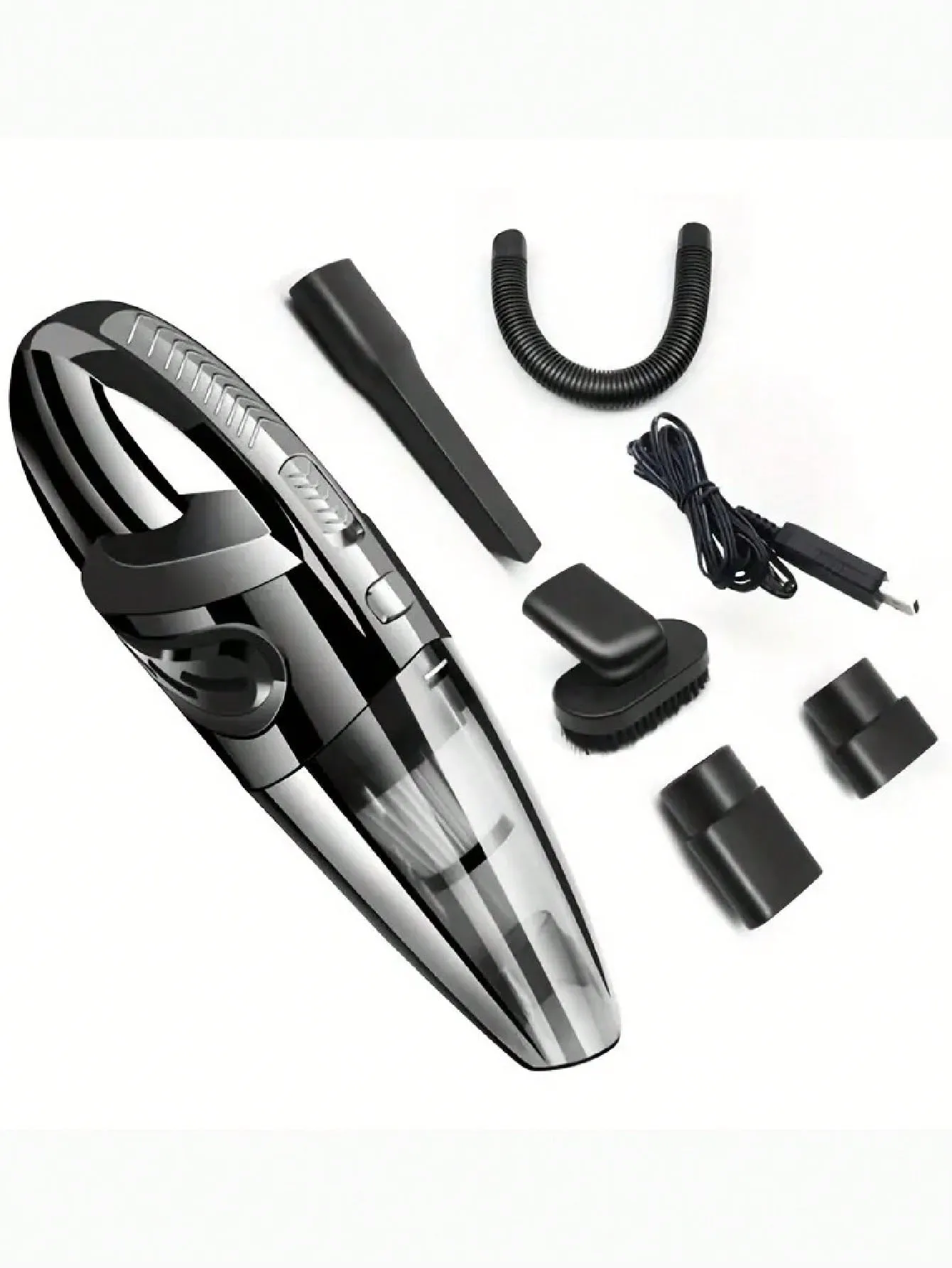 Black Handheld Cordless Car Vacuum Cleaner With Strong Cyclonic Suction