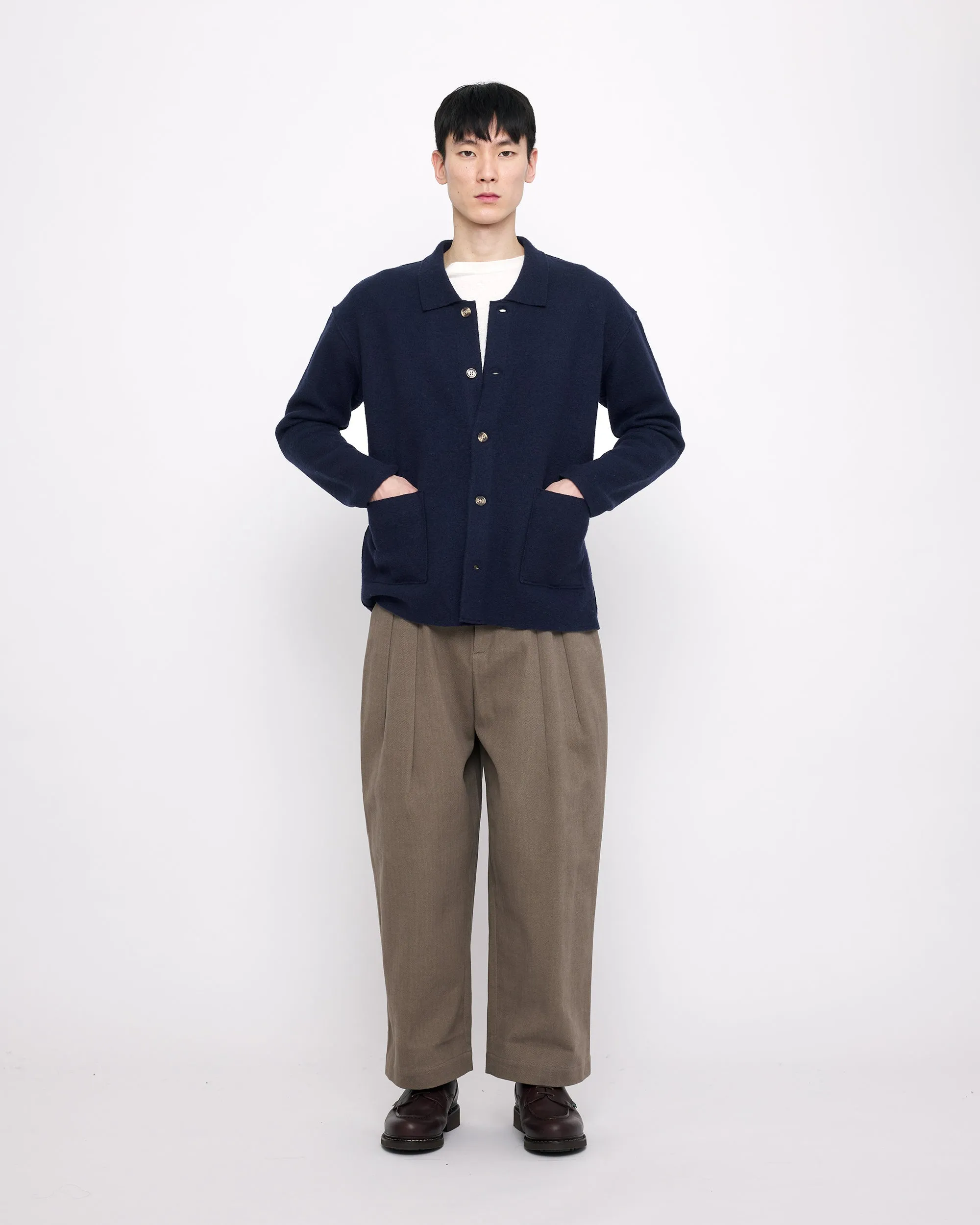 Boiled Wool Chore Shirt Jacket - FW24 - Navy