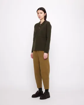 Boiled Wool Pocket Pullover - FW24 - Olive