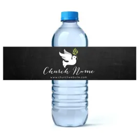 Chalkboard Church Water Bottle Labels