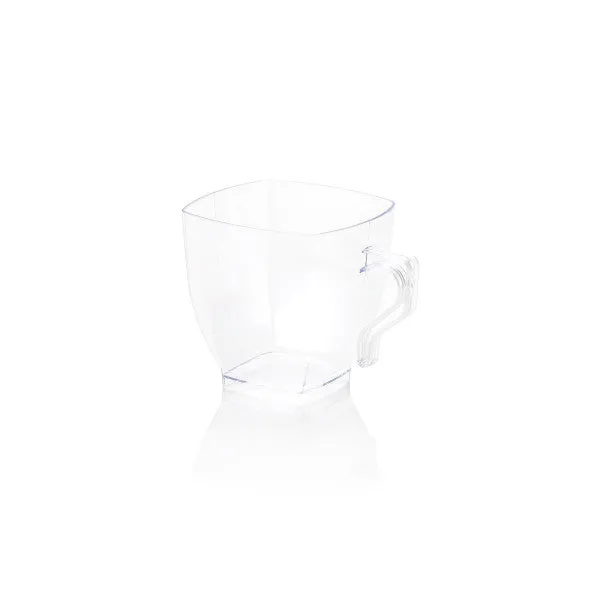 Coffee Mug 250ml Clear PP Plastic 12pack