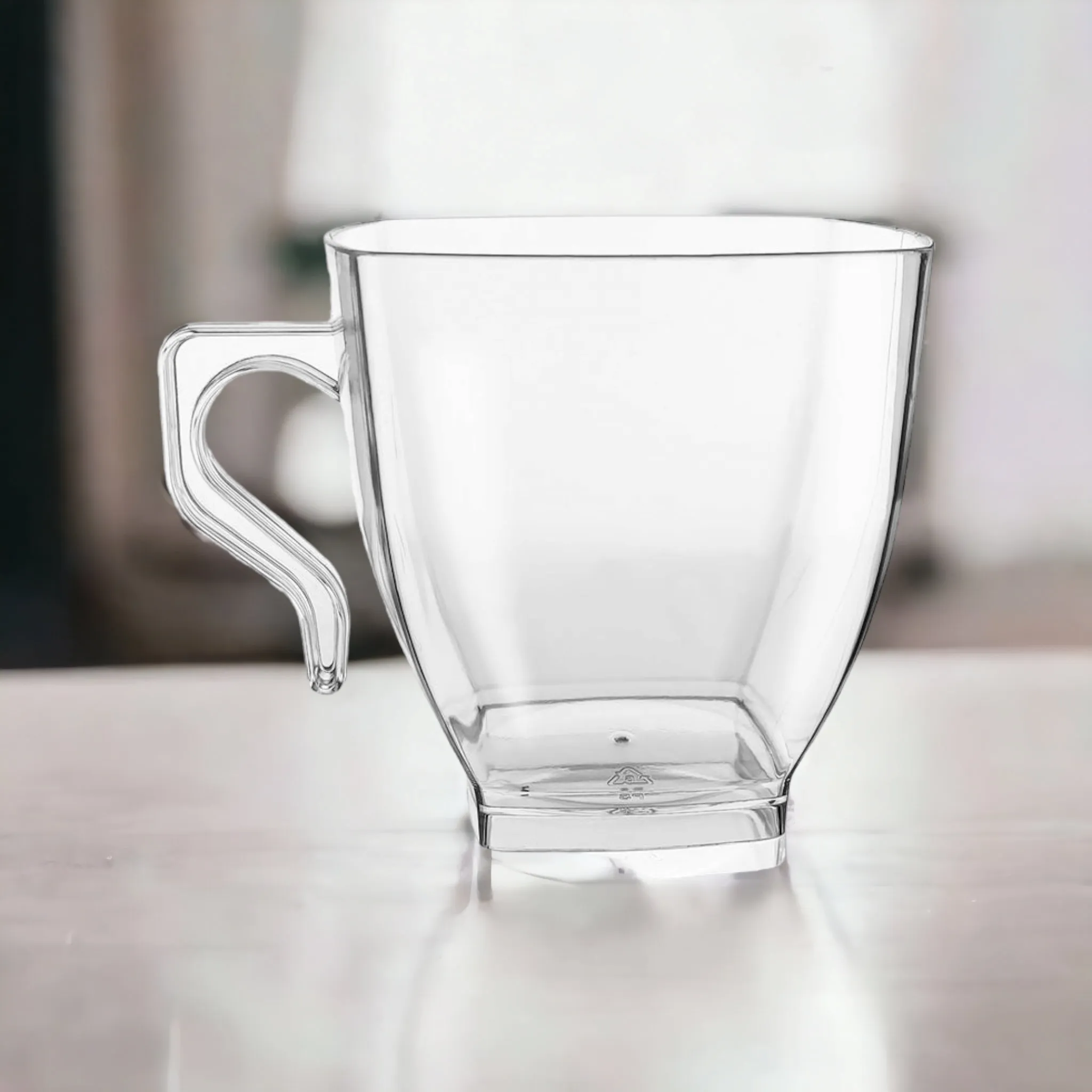 Coffee Mug 250ml Clear PP Plastic 12pack