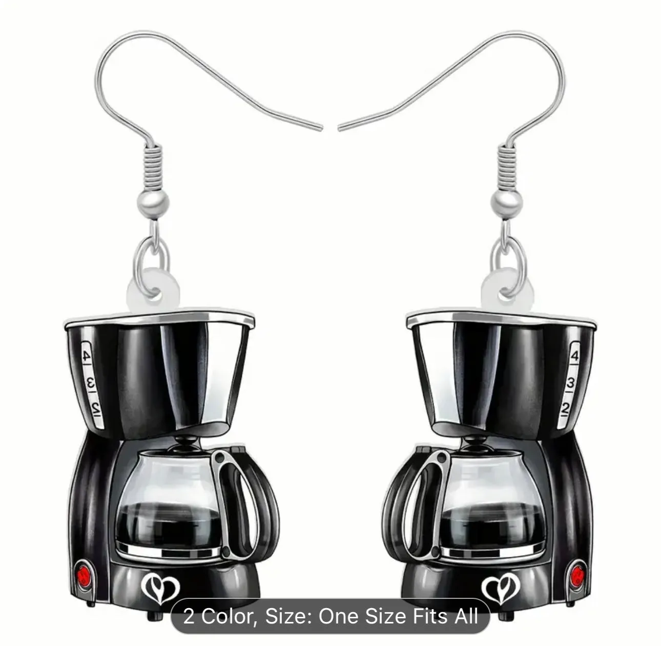 Coffee pot earrings