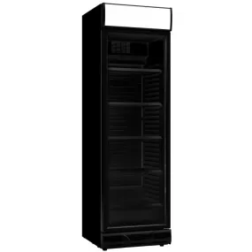 Combisteel Single Hinged Glass Door Fridge Merchandiser Black - 7464.0090