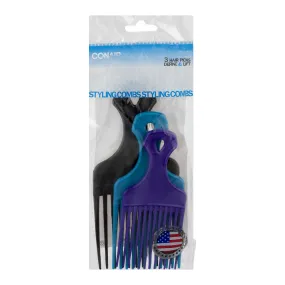 CONAIR - Define and Lift Hair Pick Combs Multicolor - 3 Count