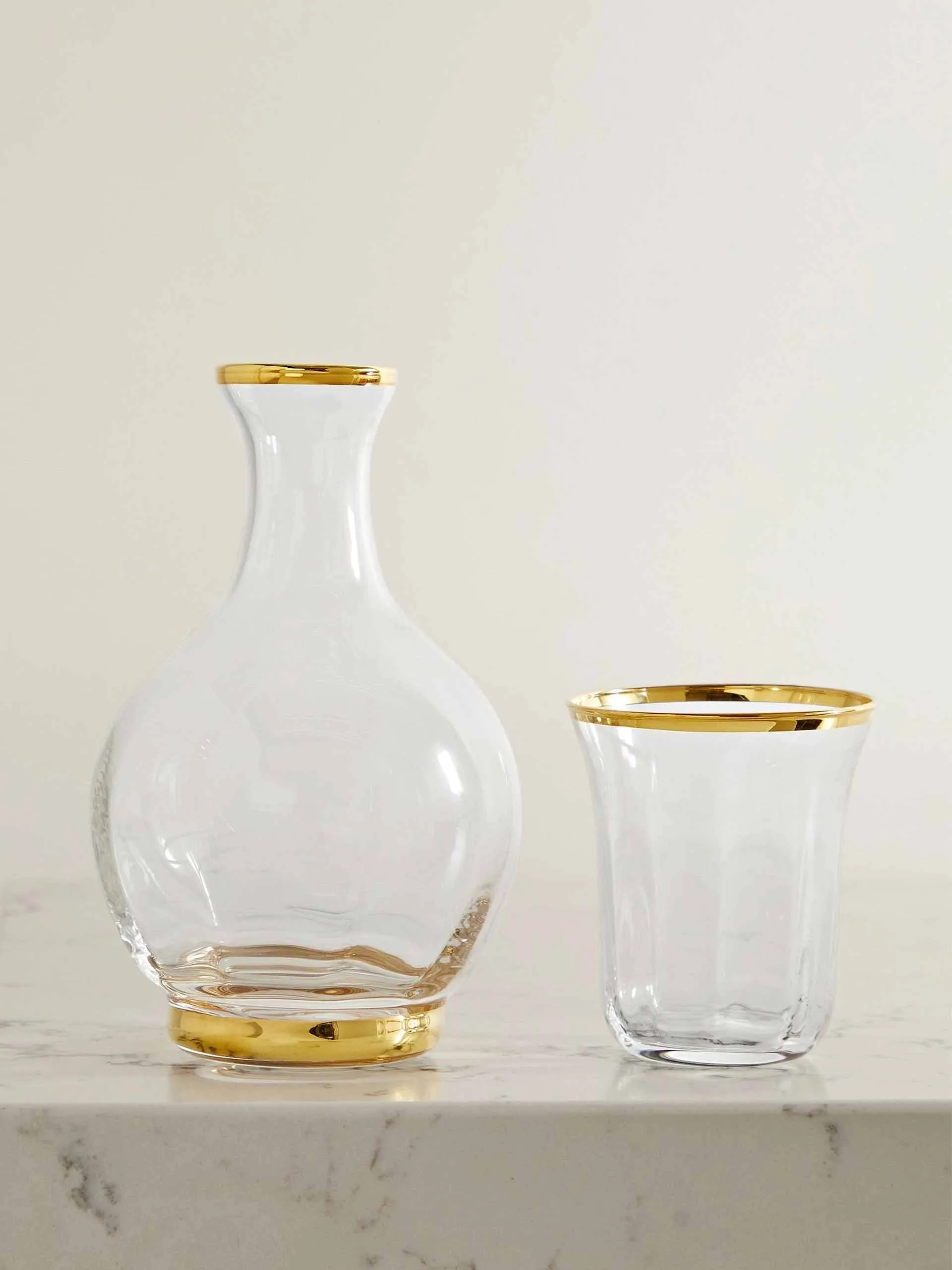 crystal carafe and tumbler set