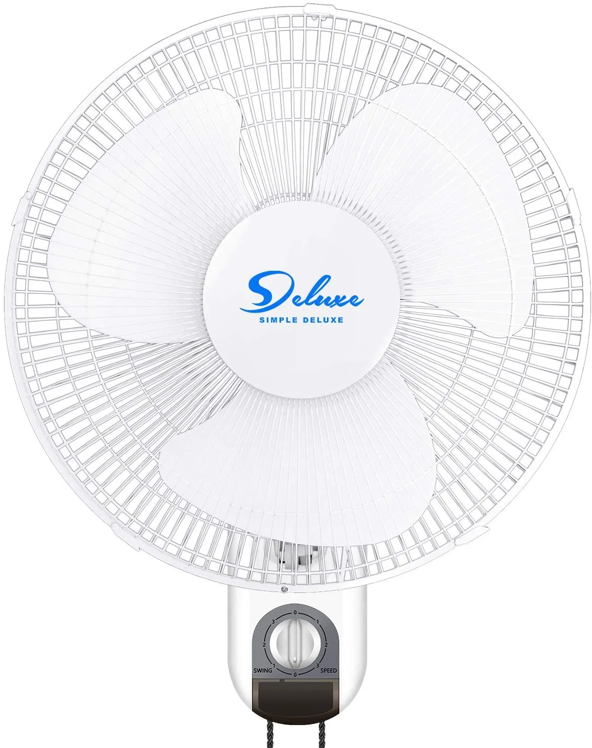 Deluxe Household Wall Mount Fans 16 Inch Adjustable Tilt, 90 Degree