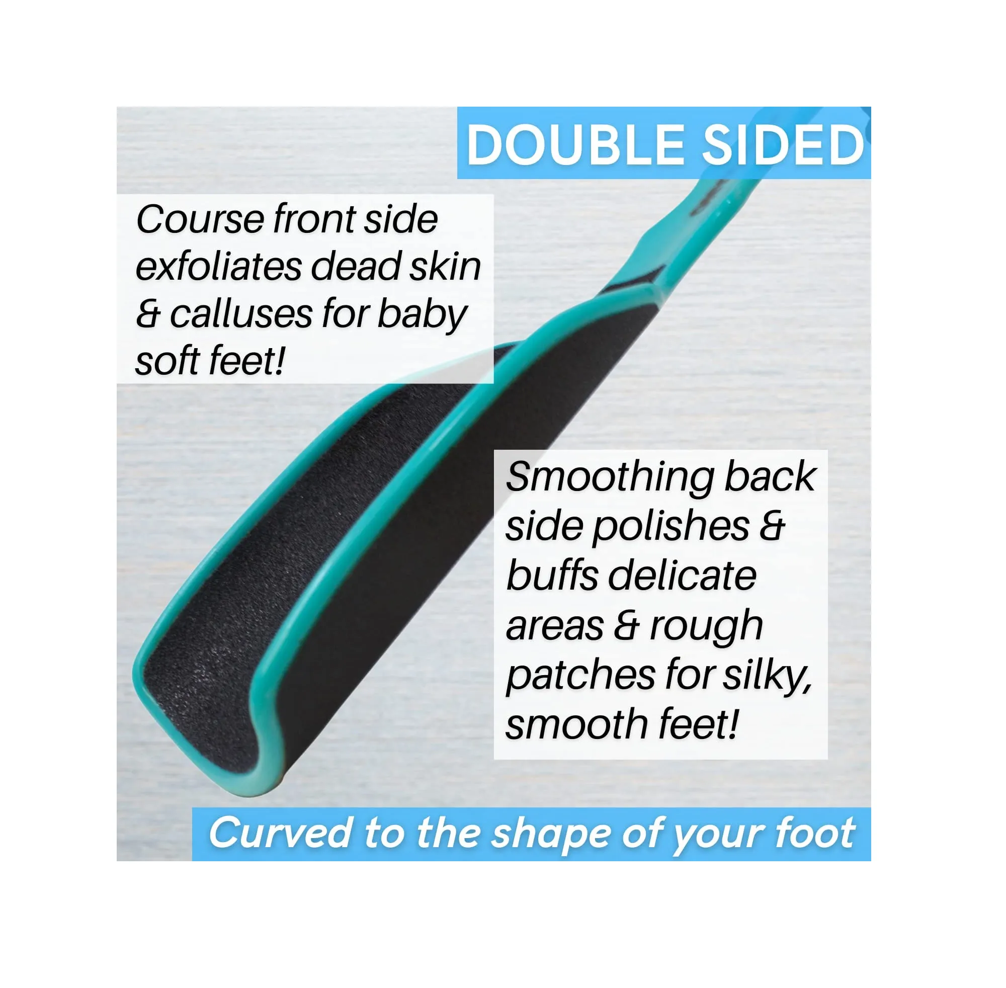 Double Sided XL Curved Foot File & Curved Callus Remover Foot Rasp – Foot Scrubber Callus Remover Dead Skin Remover