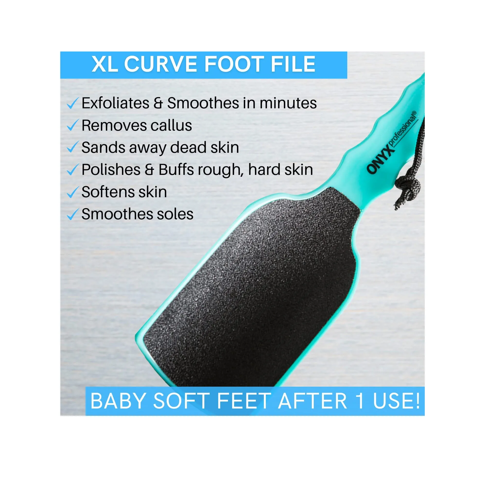 Double Sided XL Curved Foot File & Curved Callus Remover Foot Rasp – Foot Scrubber Callus Remover Dead Skin Remover