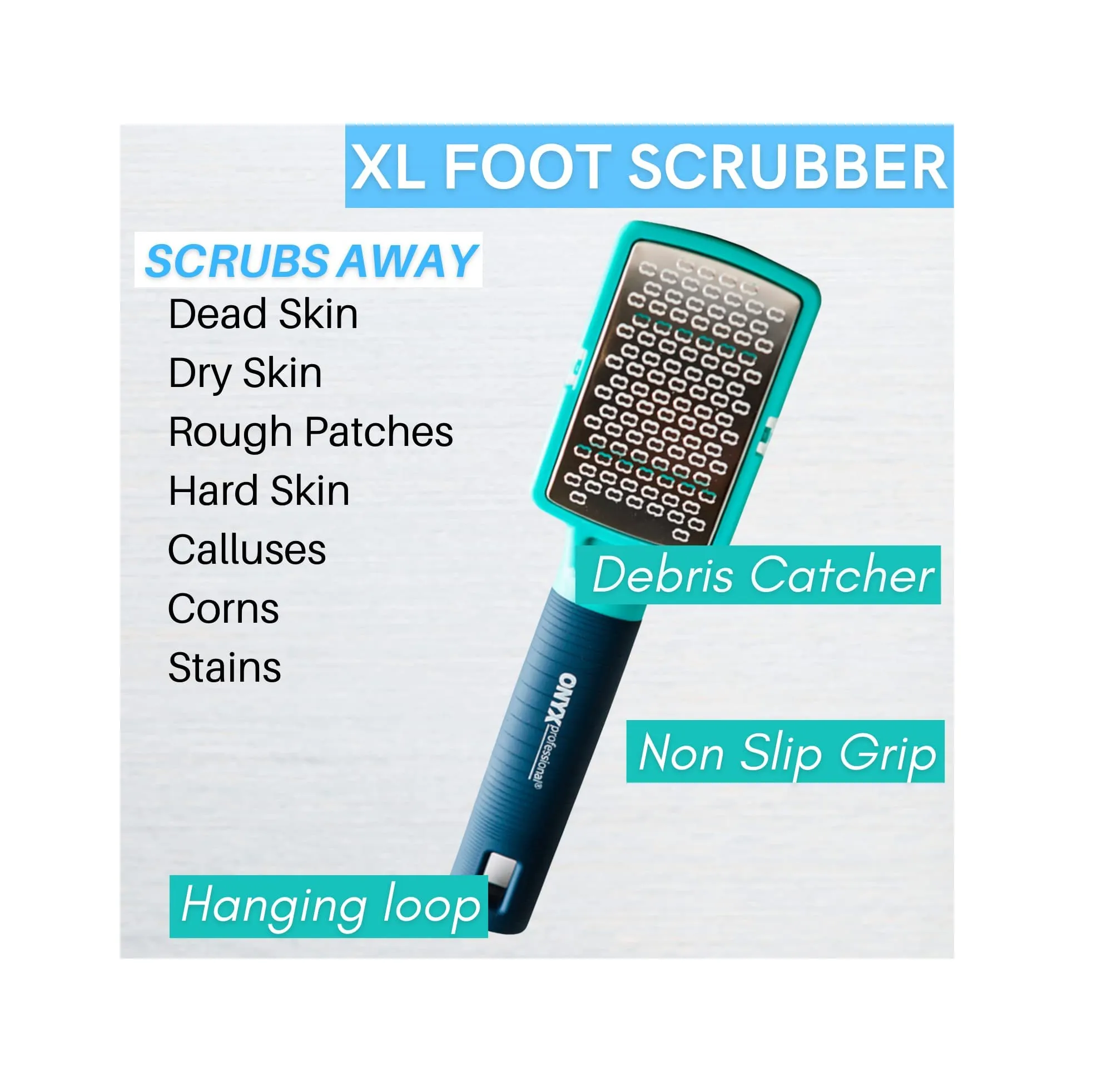 Double Sided XL Curved Foot File & Curved Callus Remover Foot Rasp – Foot Scrubber Callus Remover Dead Skin Remover