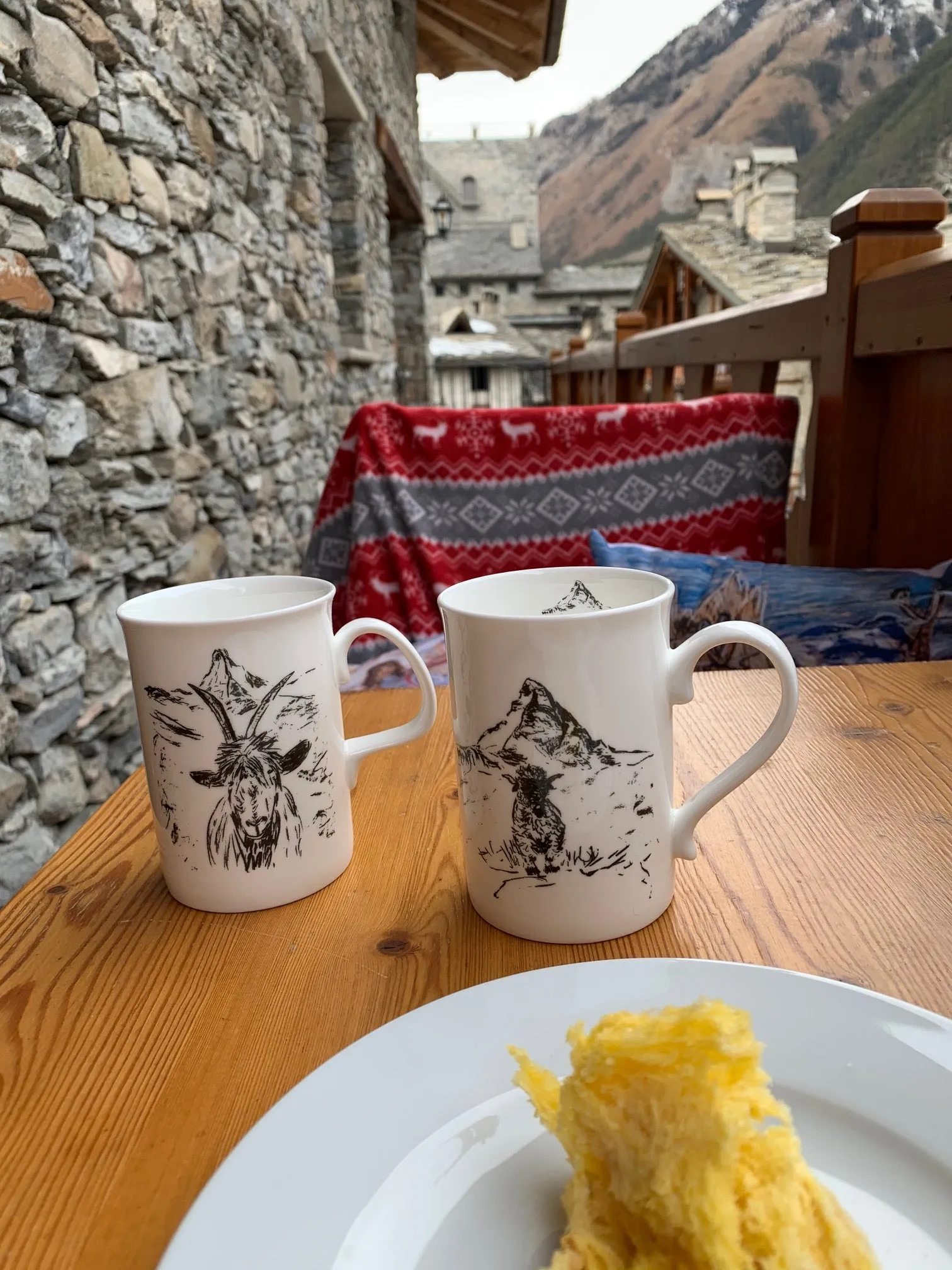 Fine bone china mug/ mountain goat cup/ alpine/ Matterhorn/alpine scene mug/housewarming gift/ christmas gift/ gifts for her/gifts for him Active