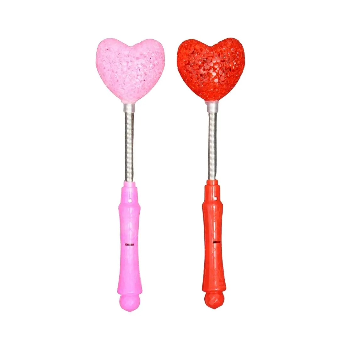 Flexible Heart LED Wand -Assorted Pink & Red (Dozen)