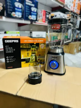 GEEPAS 600W 2 in 1 Stainless Steel Blender-5446