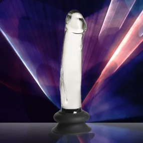 Glass Dildo with Silicone Base - 7.6 Inch