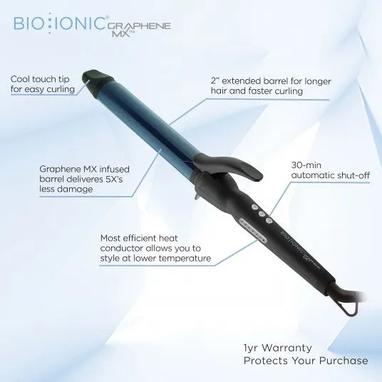 Graphene MX® Long Barrel Curling Iron 1.25”