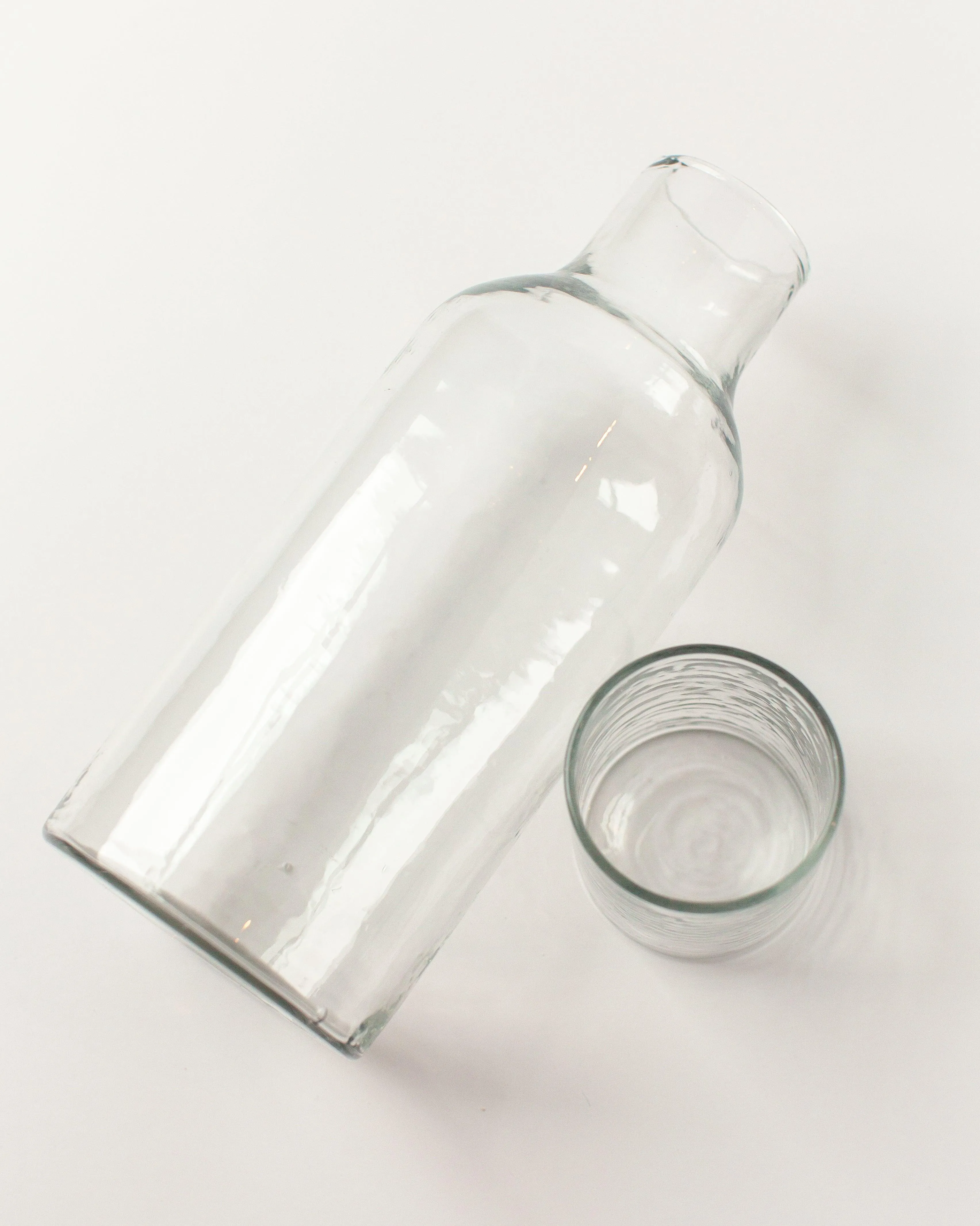 Hammered Glass Carafe | Handblown in India