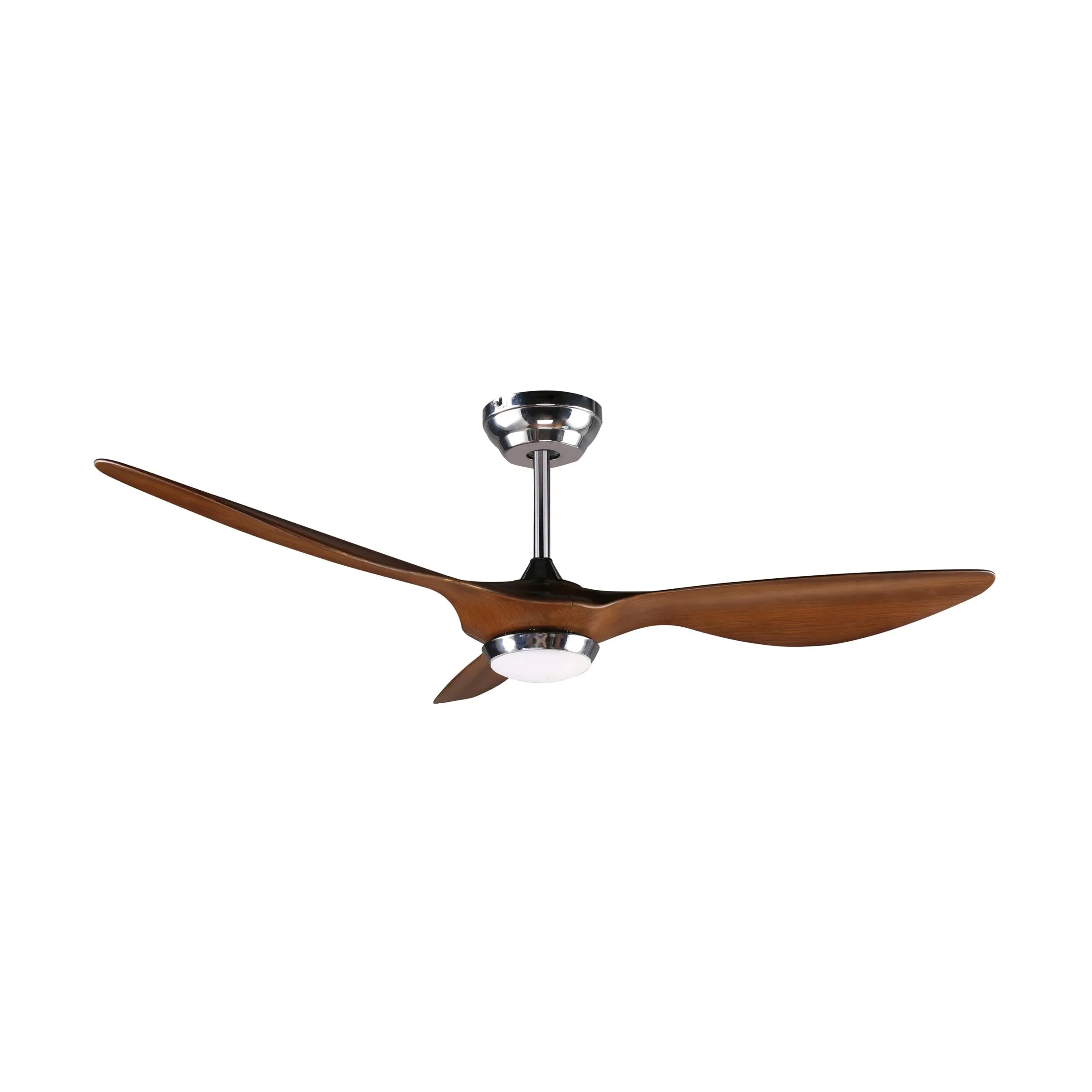 Hayman Indoor/Outdoor DC Ceiling Fan with LED Light & Remote - Timber Finish 132cm