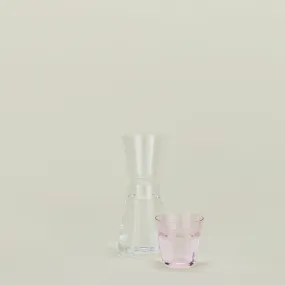 High Rise Carafe   Glass - Clear/Blush