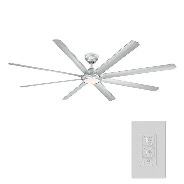 Hydra 96" Eight-Blade Indoor/Outdoor Smart Ceiling Fan with 2700K LED Light Kit and Wall Control