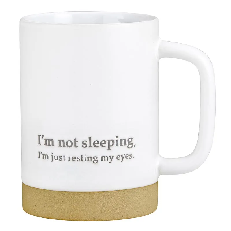 I'm  Not Sleeping.  I'm Just Resting Eyes Signature Mug | Stoneware Tea Coffee Cup | 17oz