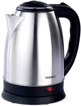 Impex STEAMER 1801 1500W 1.8 Litres Stainless Steel Electric Kettle with Triple Thermostat, Auto off, Silver