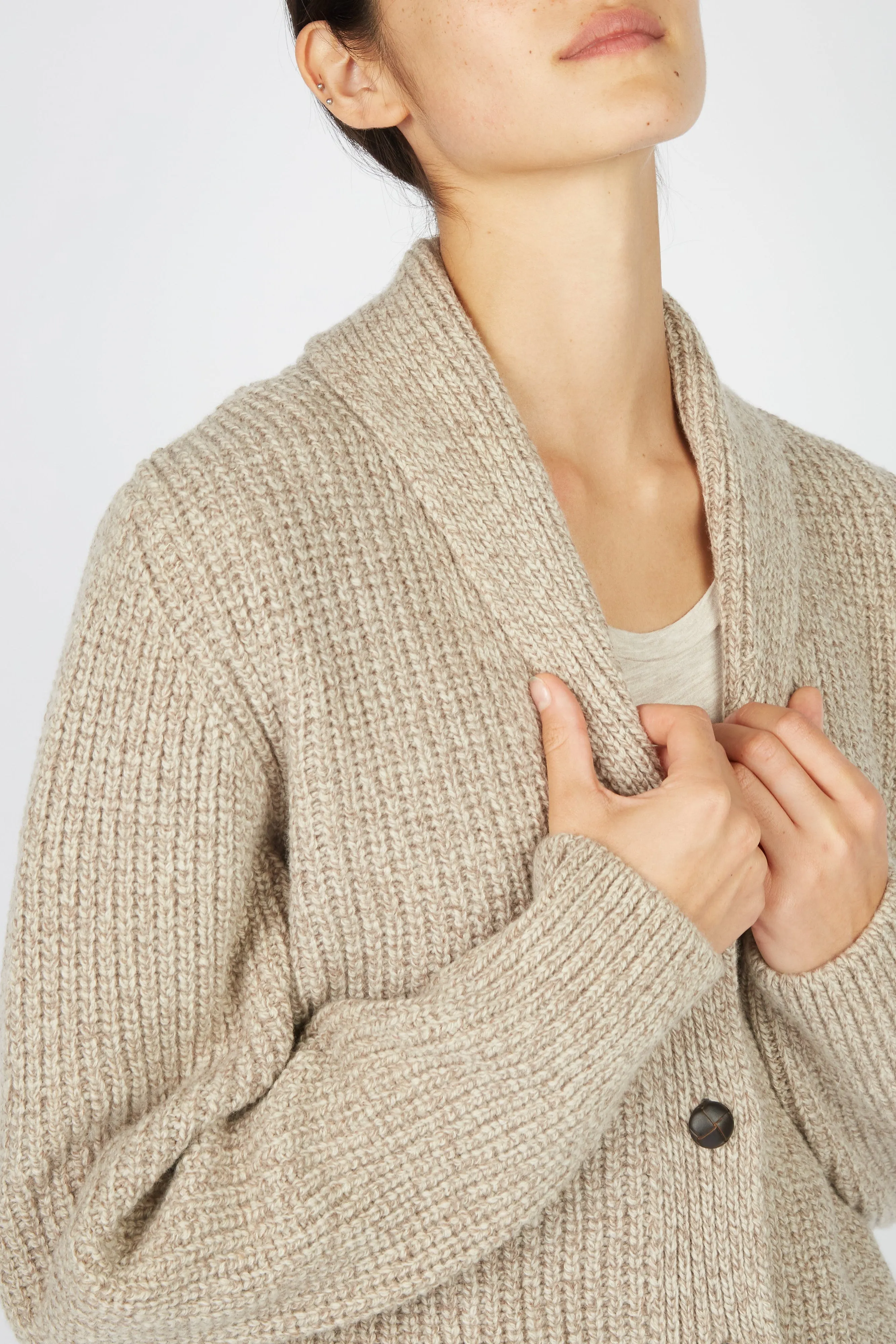 Irish - Robin Shawl Cardigan - Eggshell