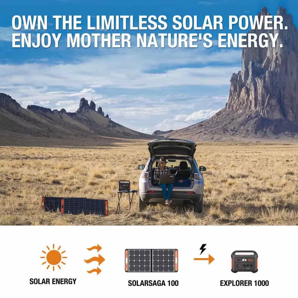 Jackery Solar Generator 1000 (Jackery 1000   1 x SolarSaga 100W) T1G1SP1000G100SP