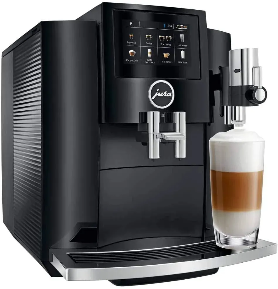 Jura S8 Automatic Coffee and Espresso Machine (Piano Black)